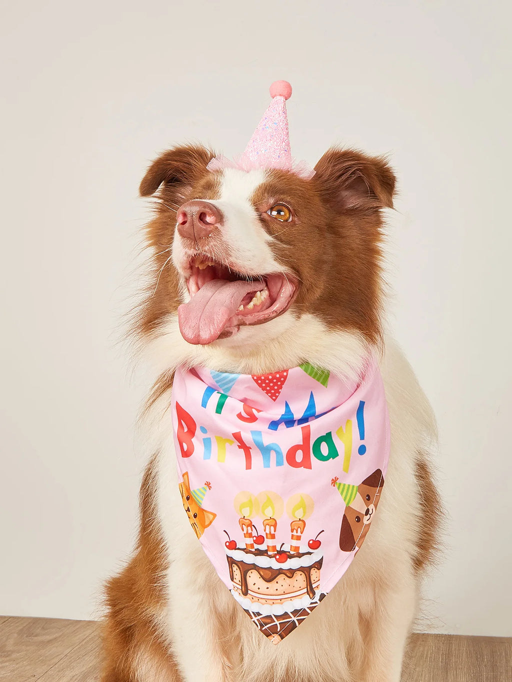 Dog Happy Birthday Decoration Dog Costume Hats Bowknot Bandana Neckerchief