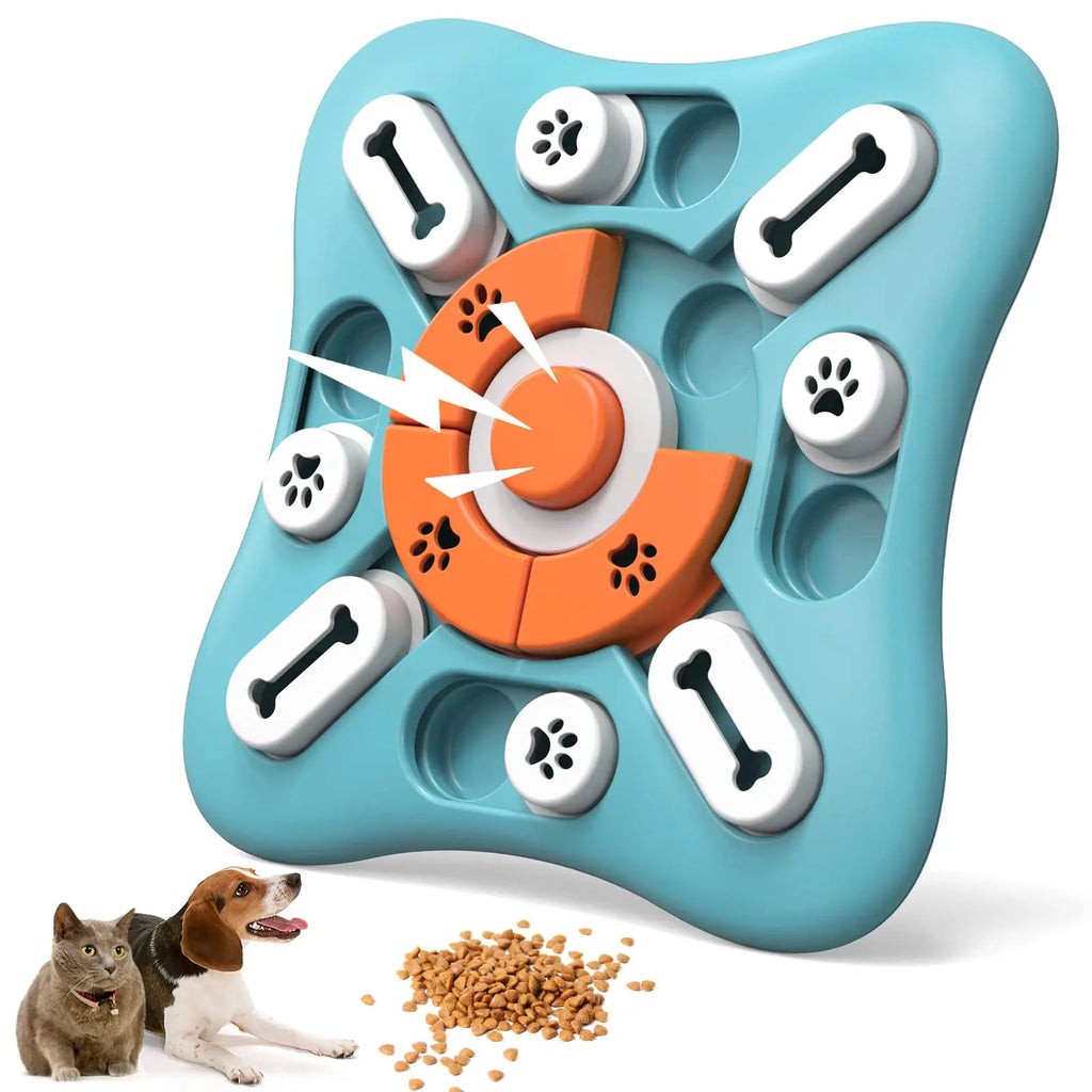 Interactive Puzzle Food Feeder for Small Big Pet Dogs  Slow Feeder IQ Training Mental Enrichment Game Toys Dog Treat Puzzle Disp