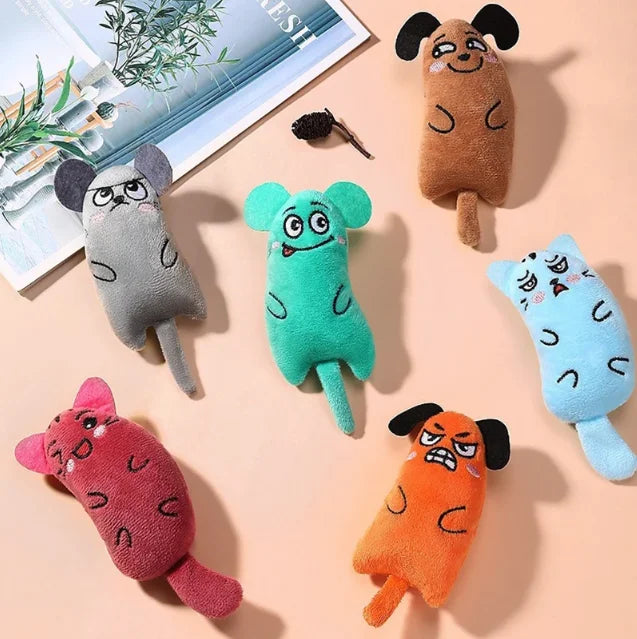 Cartoon animal toys are durable and bite resistant plush and interactive pet toys are suitable for cats to play at home