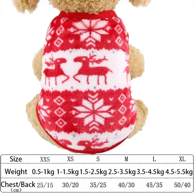 Dog Christmas Clothes Winter Warm Pet Clothes for Small Medium Dogs Elk Santa Claus Dog Cats Coat Hoodies Christmas Dogs Costume