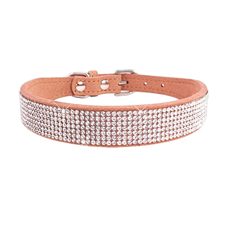 Dog Collar Crystal Glitter Rhinestone Pet Collars Small Medium Dogs