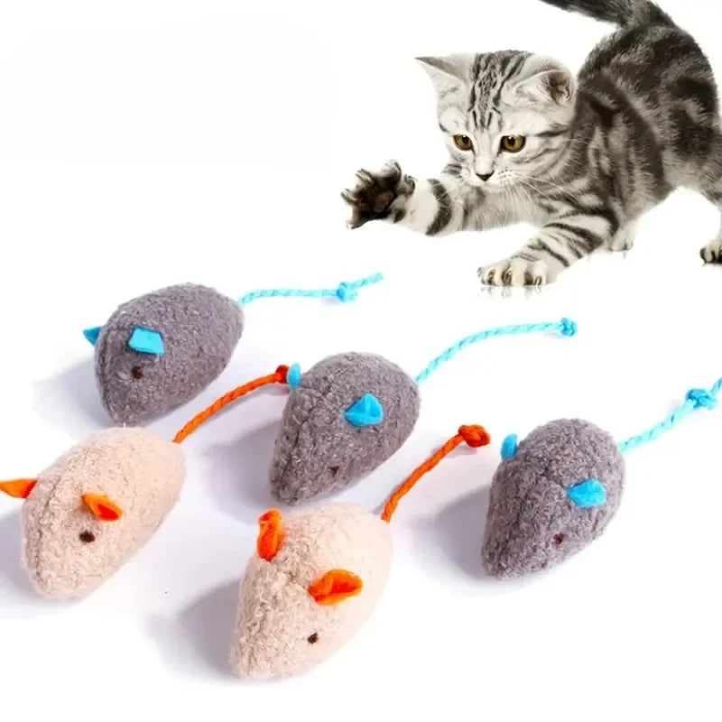 3 or 7PCS Interactive Plush Rat And Cat Toys With Durable Linen Perfect For Small Breeds Safe For Indoor Play