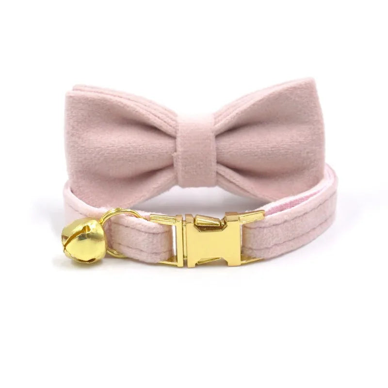 Small dog bow & collar set
