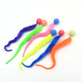 Cat interactive toys Tickle Cat Colorful bouncing ball Pet supplies Puzzle teasing indoor cat worm caterpillar elastic toy