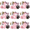 Dog Theme Party Digital Balloon Dog Head Dog Paw and Pink Dog Bone Shaped Foil Balloon Baby Shower Kids Birthday Pets Decoration