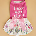 Dog Dress Girl Dog Sleeveless  Clothes Floral Pet Apparel Pink Bowknot Cat Clothing Puppy Dresses Doggy Costume Mothers' Day