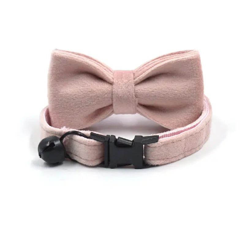 Small dog bow & collar set
