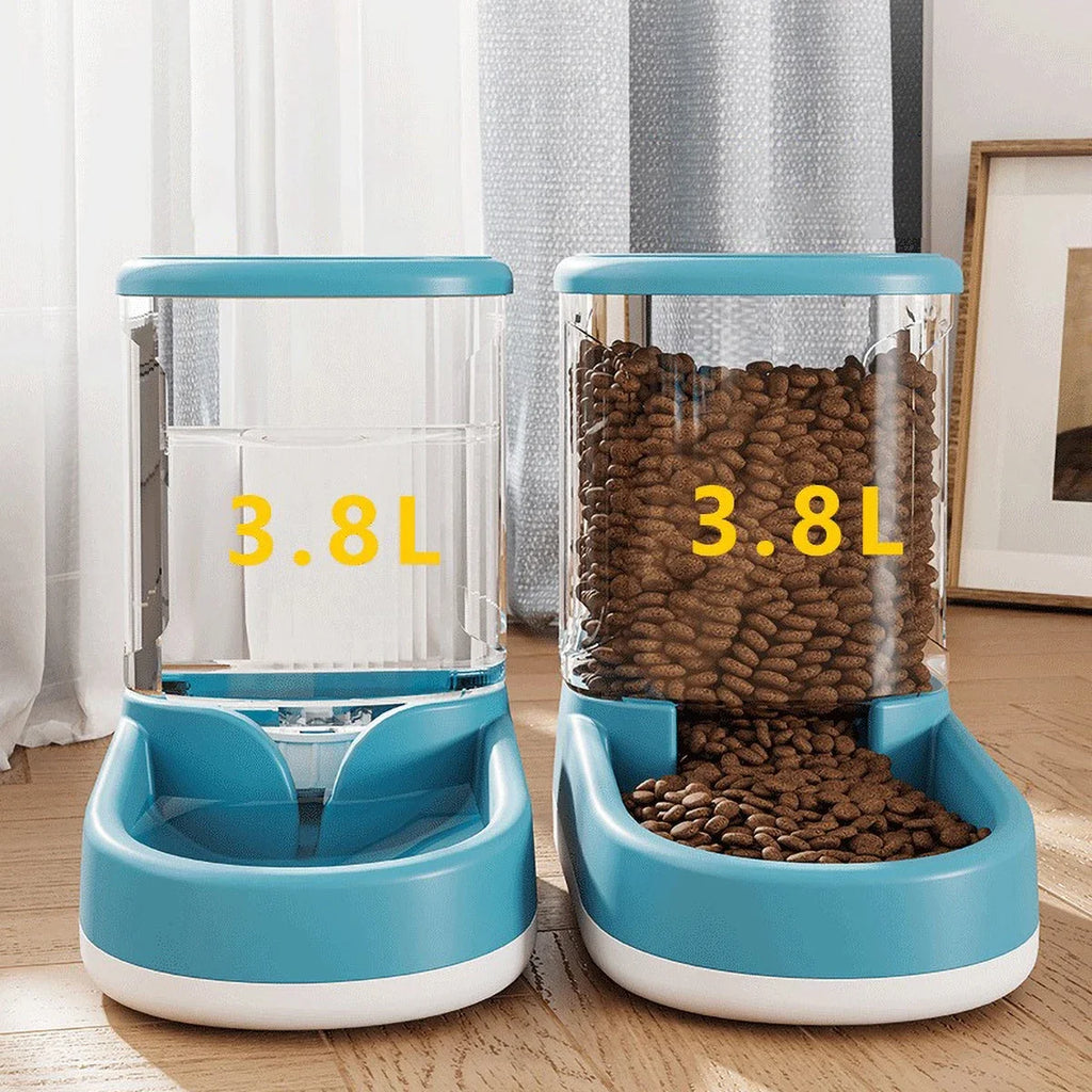 3.8L Large Capacity Pet Feeder Water Modern Design Dispenser Food Grade PP Material Anti Slip Bottom Design for Dog Cat Feeding