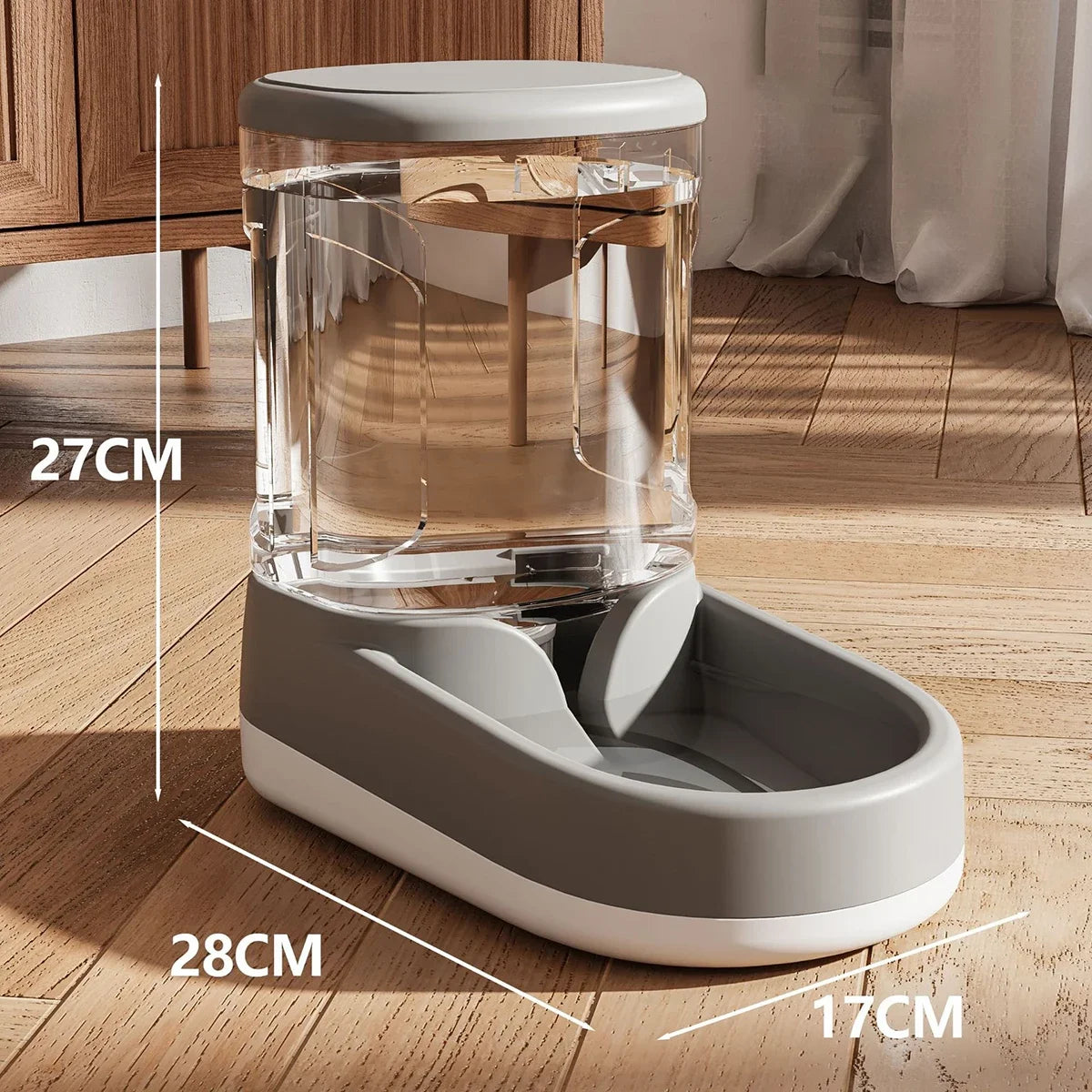 3.8L Large Capacity Pet Feeder Water Modern Design Dispenser Food Grade PP Material Anti Slip Bottom Design for Dog Cat Feeding