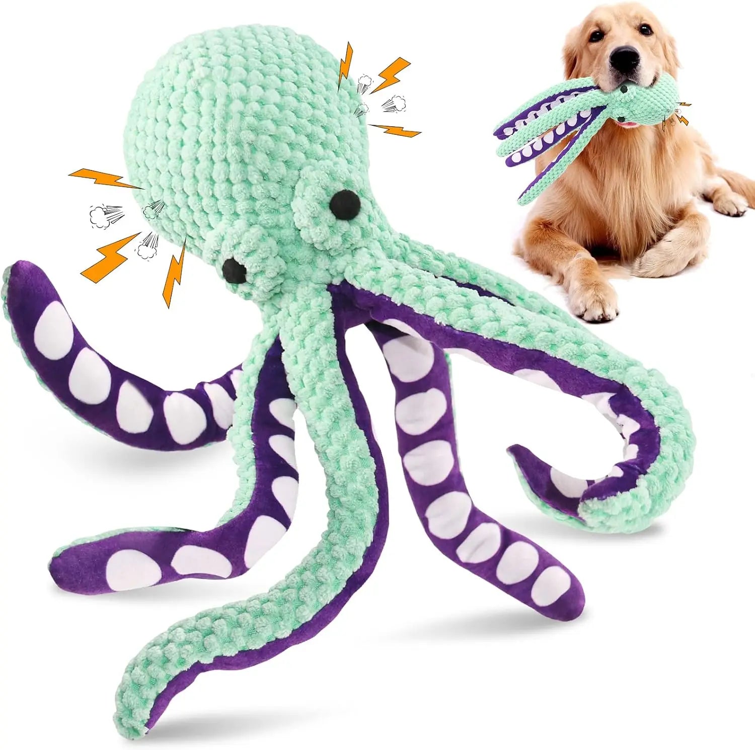 Large Squeaky Dog Toys- Plush Dog Toys with Soft Fabric for Small, Medium, and Large Dogs Daily Companionship, Training