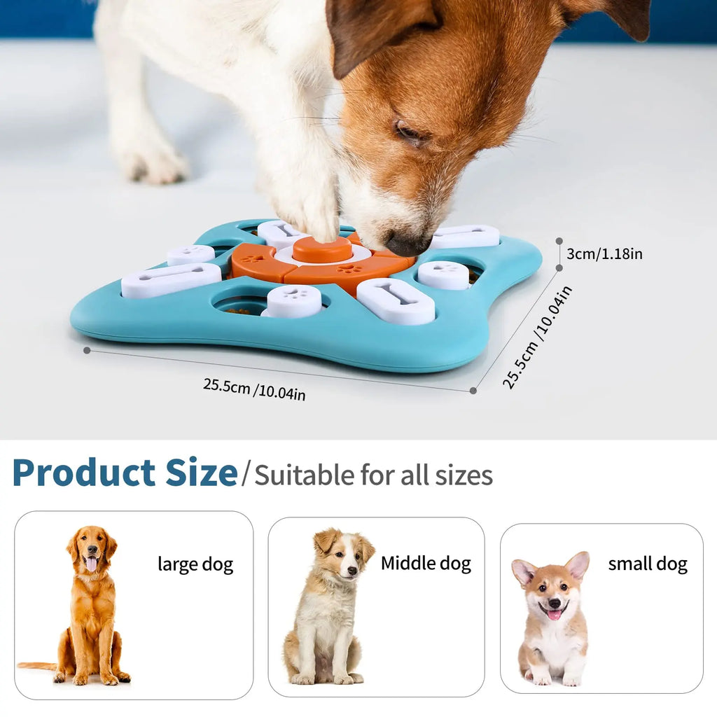 Interactive Puzzle Food Feeder for Small Big Pet Dogs  Slow Feeder IQ Training Mental Enrichment Game Toys Dog Treat Puzzle Disp