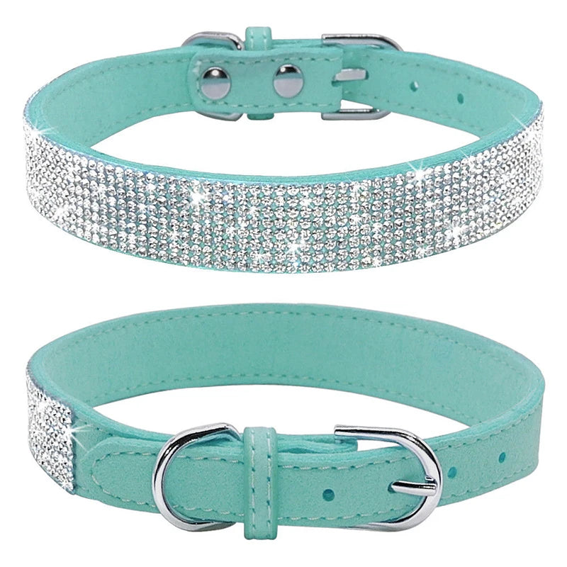 Dog Collar Crystal Glitter Rhinestone Pet Collars Small Medium Dogs