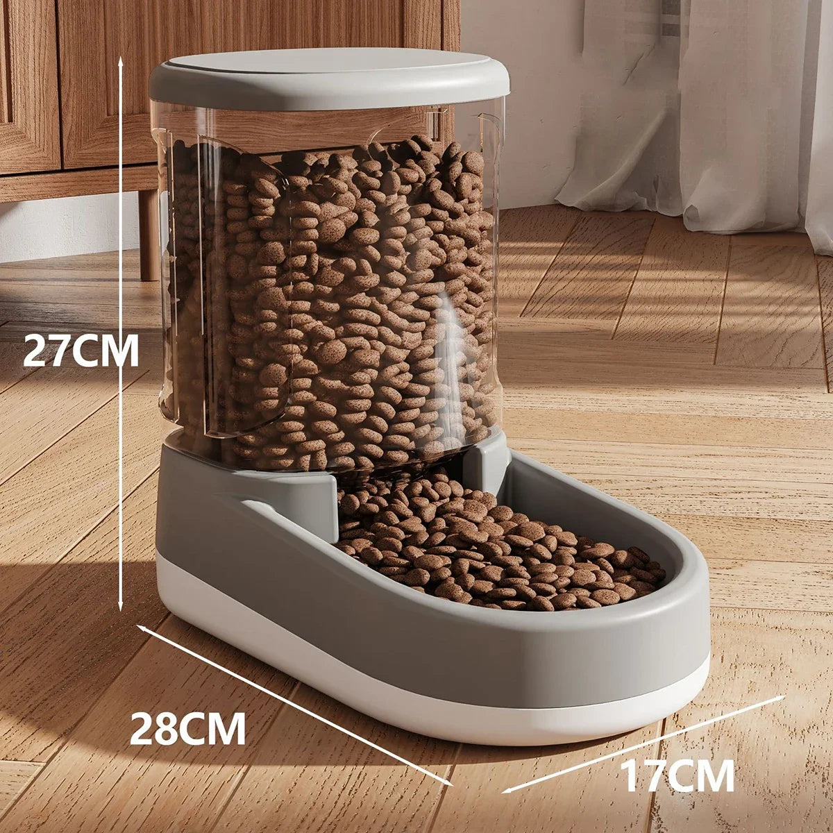 3.8L Large Capacity Pet Feeder Water Modern Design Dispenser Food Grade PP Material Anti Slip Bottom Design for Dog Cat Feeding