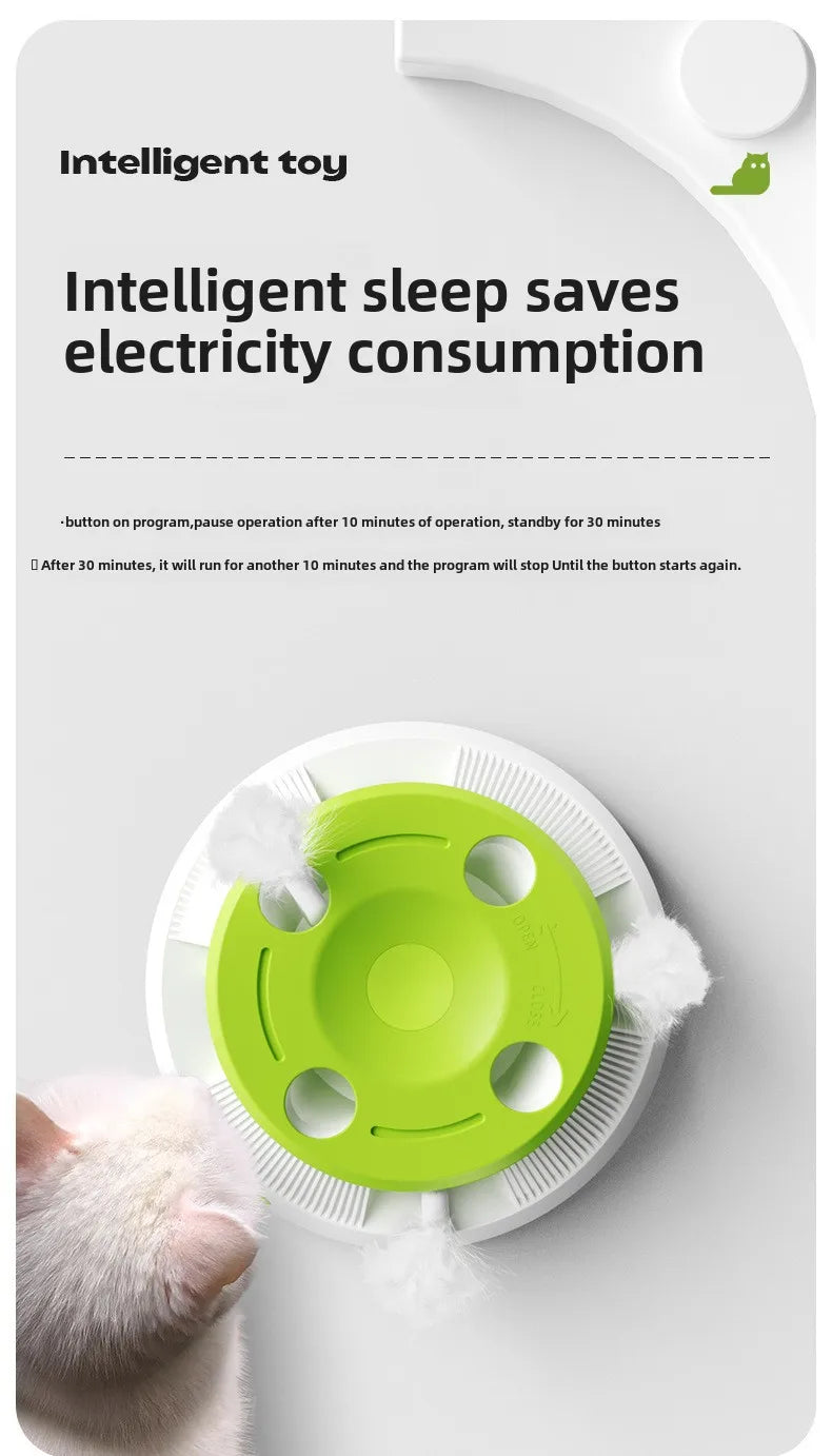 Cat toys Self-Hi Electric Toys Smart Boredom Toys Cat Turntable Into Kittens Automatic Teaser Cat Sticks Pet Supplies