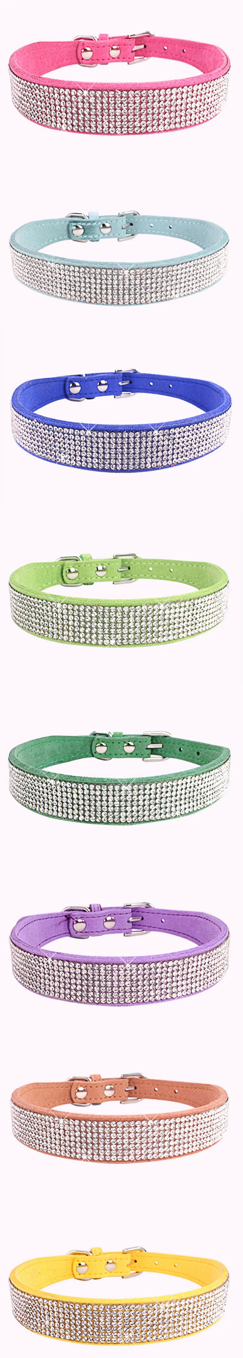 Dog Collar Crystal Glitter Rhinestone Pet Collars Small Medium Dogs