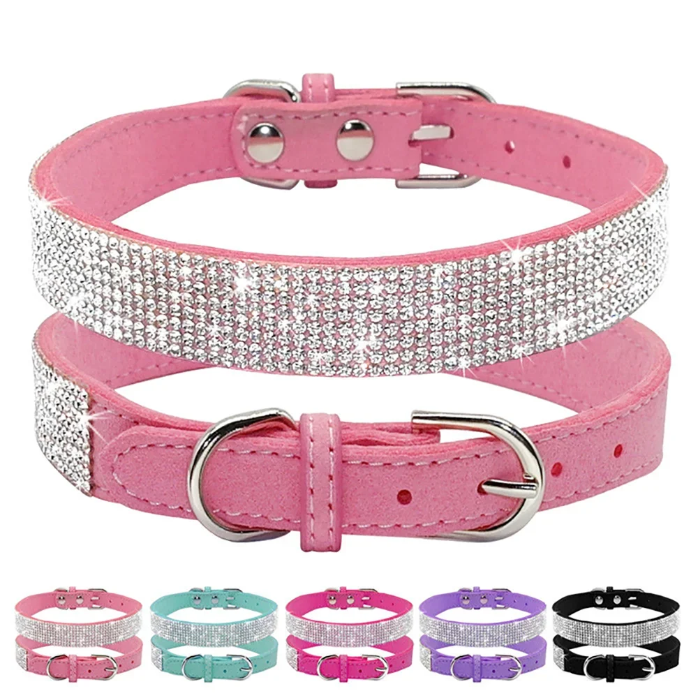 Dog Collar Crystal Glitter Rhinestone Pet Collars Small Medium Dogs