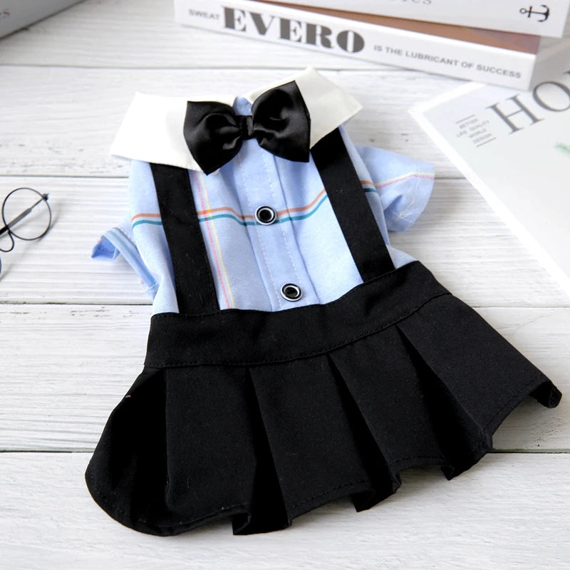 Dog Wedding Dress Couple Pet Clothing Jumpsuit Skirt Spring Summer Dog Clothes Overalls Yorkshire Poodle Pomeranian Puppy Outfit