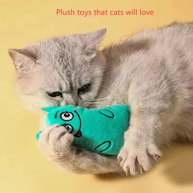 Cartoon animal toys are durable and bite resistant plush and interactive pet toys are suitable for cats to play at home