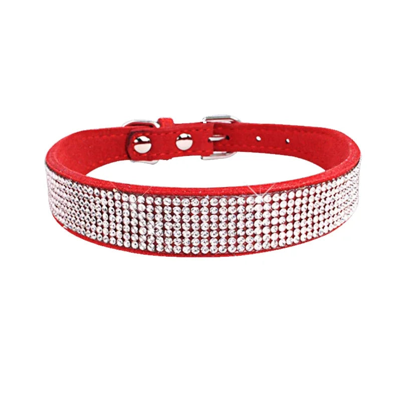 Dog Collar Crystal Glitter Rhinestone Pet Collars Small Medium Dogs