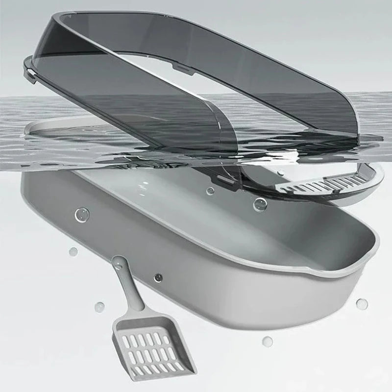 No-Splash Cat Litter Tray Set - XXL Size w/Bonus Scoop