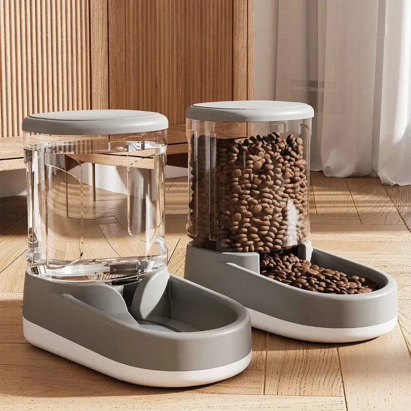 3.8L Large Capacity Pet Feeder Water Modern Design Dispenser Food Grade PP Material Anti Slip Bottom Design for Dog Cat Feeding