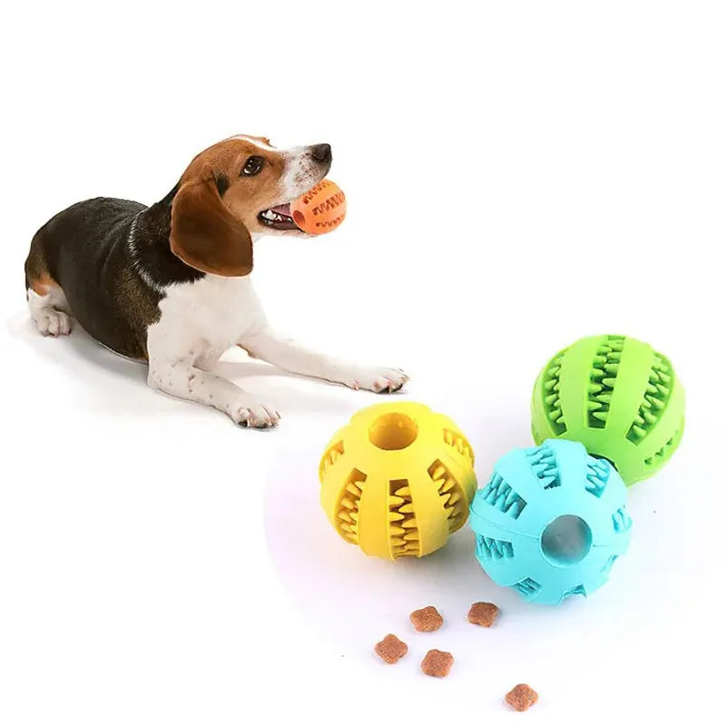 Dog Toy Ball, Dog Pet Food Treat Feeder Chew Tooth Cleaning Ball