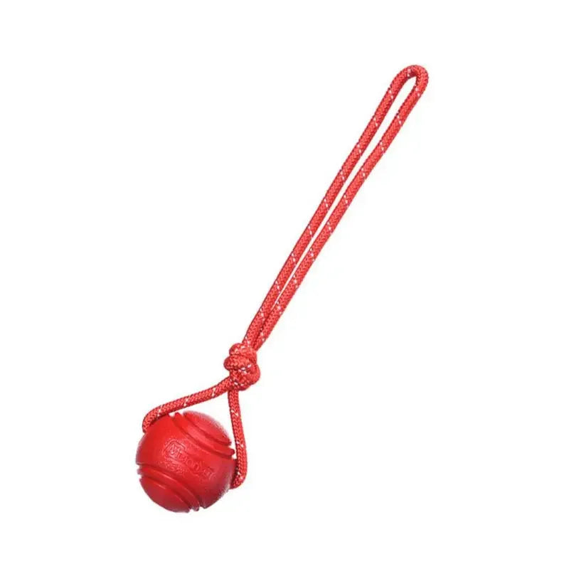Dog Training Ball on Rope Cotton Rope Ball Toy Nontoxic Durable Interactive Dog Toy for Big Small Dogs Catching Throwing Tugging
