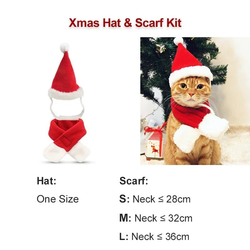 Pet Dog Cat Christmas Costumes Funny Santa Claus Costume for Dogs Cats Winter Warm Dog Cotton Clothes Funny Cute