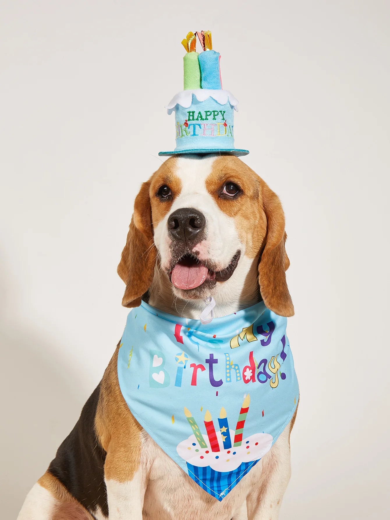 Dog Happy Birthday Decoration Dog Costume Hats Bowknot Bandana Neckerchief
