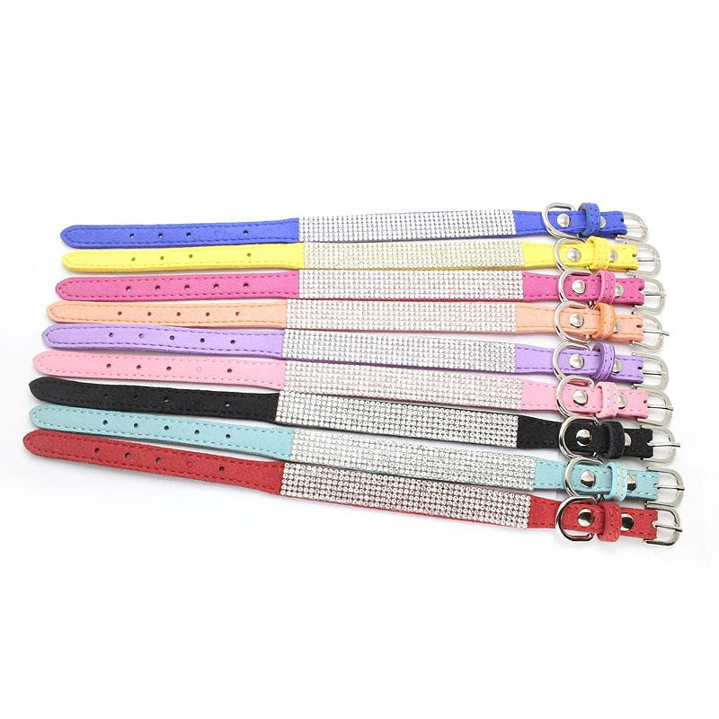 Dog Collar Crystal Glitter Rhinestone Pet Collars Small Medium Dogs