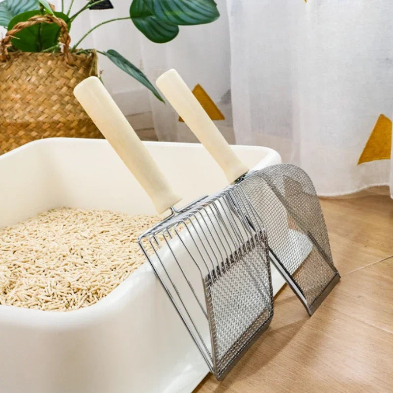 Large Size Cat Litter Scoop Premium Metal Stainless Steel Durable Pet Litter Tool For Sifting Ideal For Cat Owners Daily Use