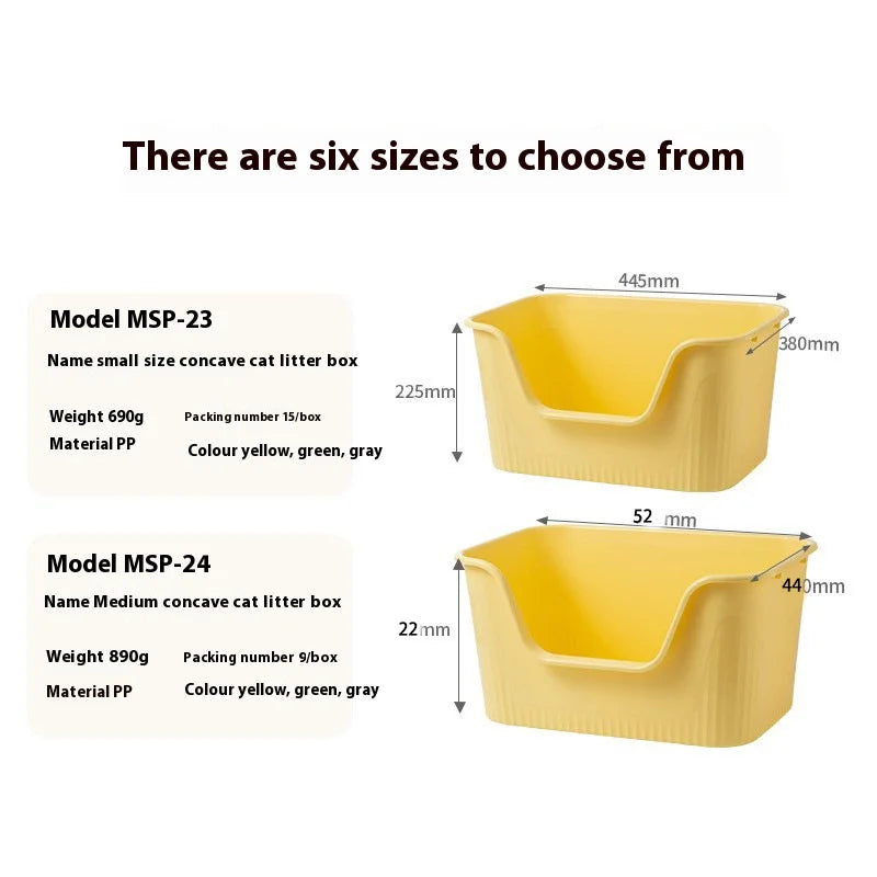 Cat Litter Box - Metal High Sided Cat Pan,Large Stainless Steel Box,Indoor Litter Tray,Non Stick,No Smell,Pet Toilet