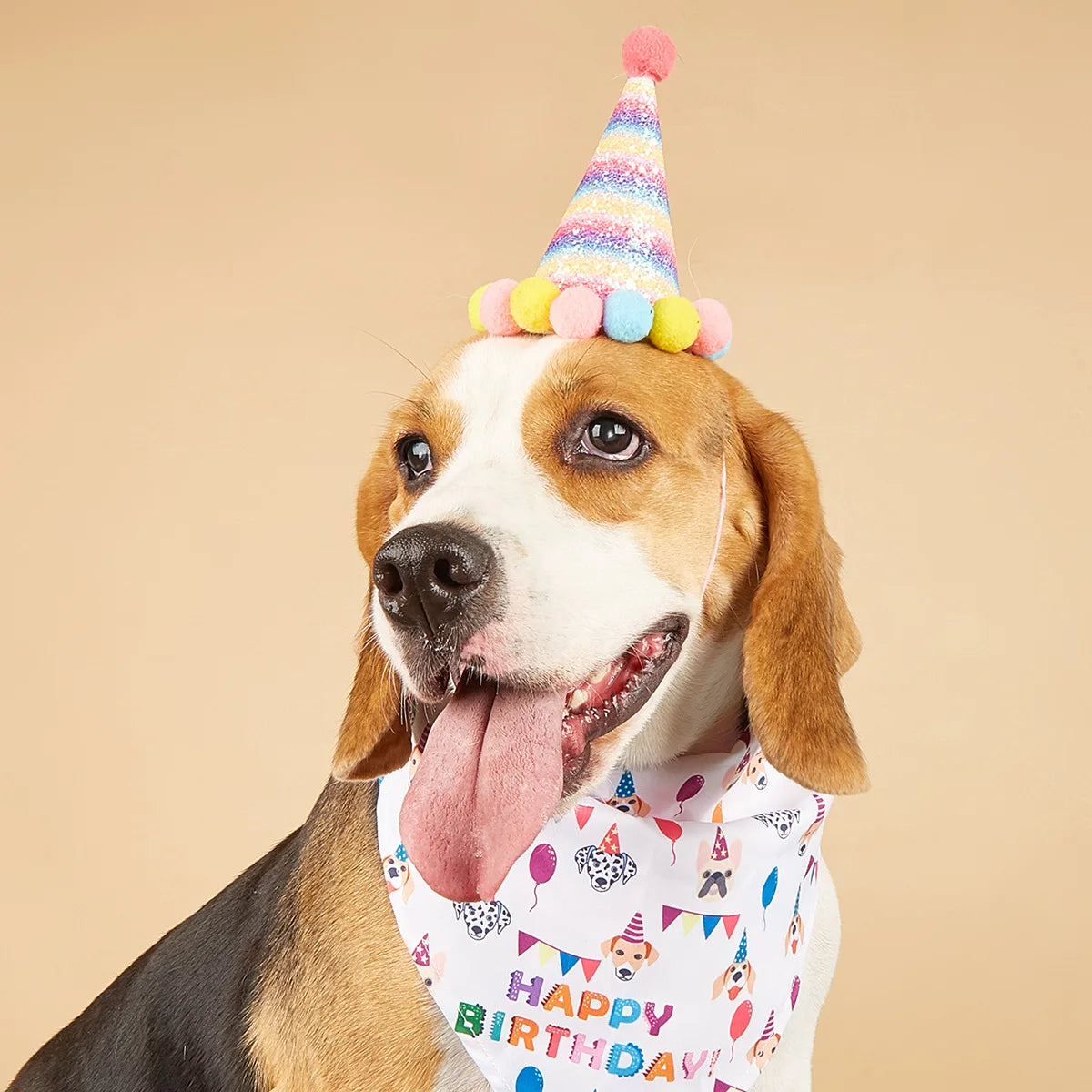 Dog Happy Birthday Decoration Dog Costume Hats Bowknot Bandana Neckerchief