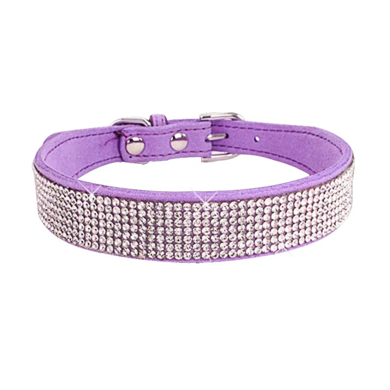 Dog Collar Crystal Glitter Rhinestone Pet Collars Small Medium Dogs