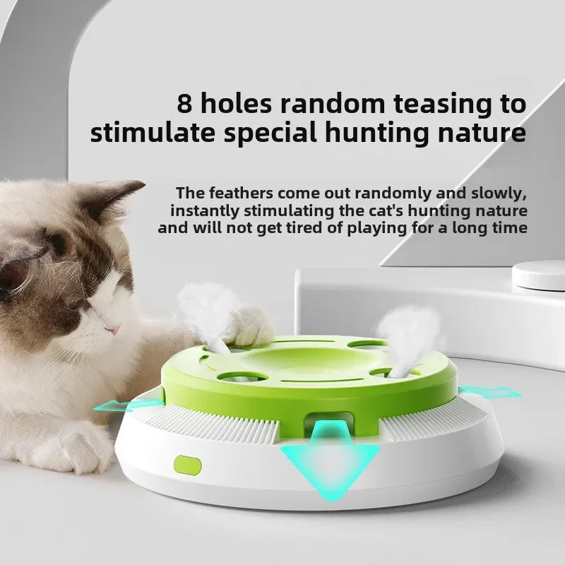 Cat toys Self-Hi Electric Toys Smart Boredom Toys Cat Turntable Into Kittens Automatic Teaser Cat Sticks Pet Supplies