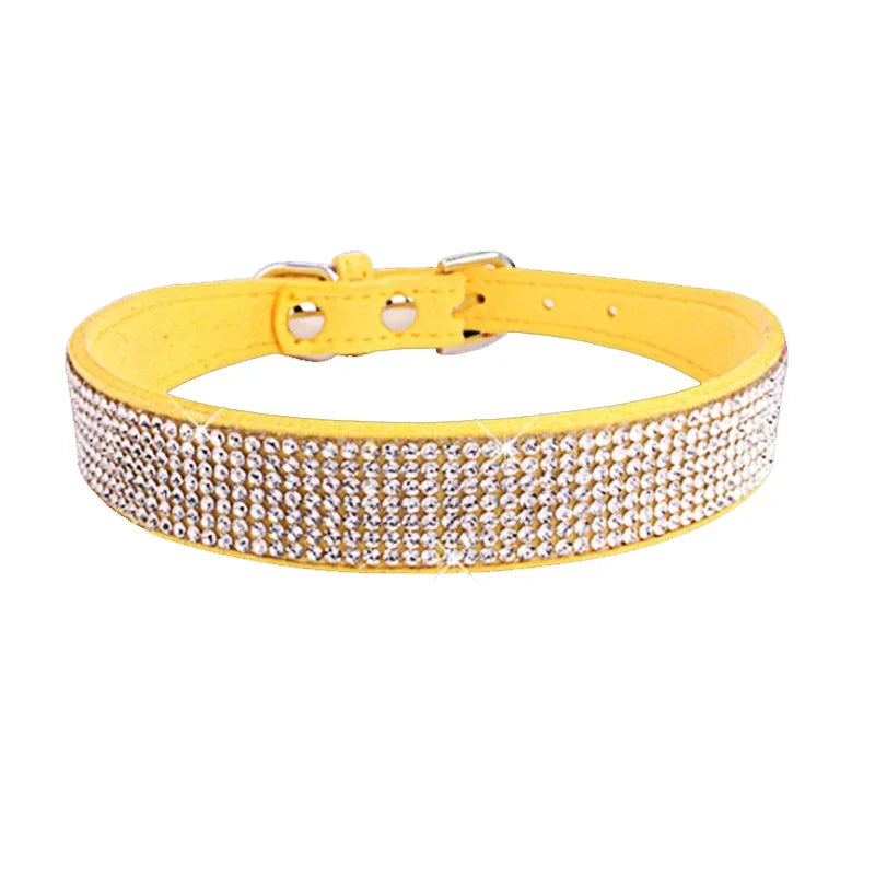 Dog Collar Crystal Glitter Rhinestone Pet Collars Small Medium Dogs