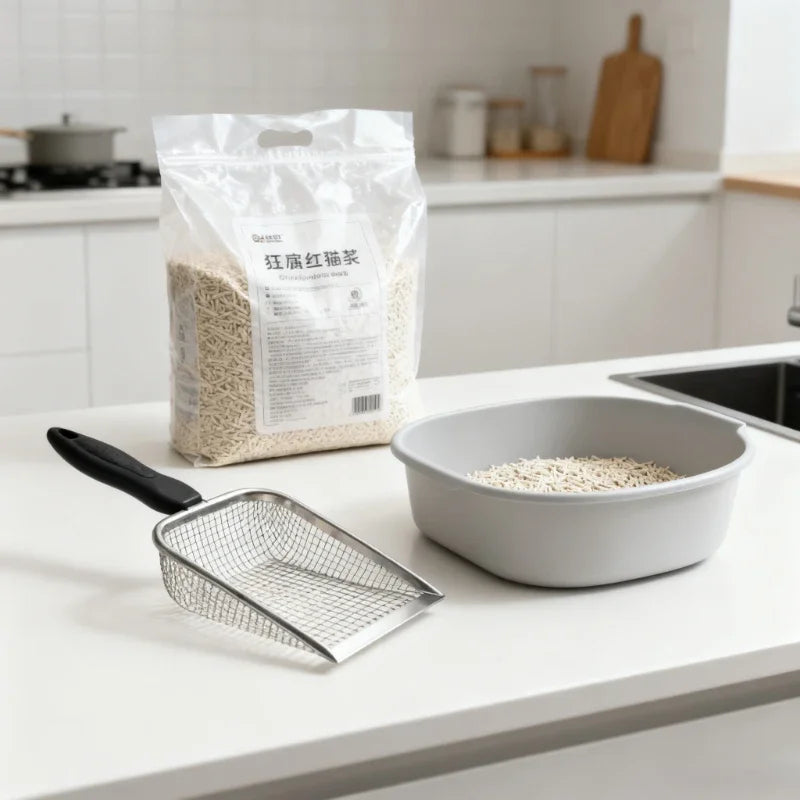 Large Size Cat Litter Scoop Premium Metal Stainless Steel Durable Pet Litter Tool For Sifting Ideal For Cat Owners Daily Use