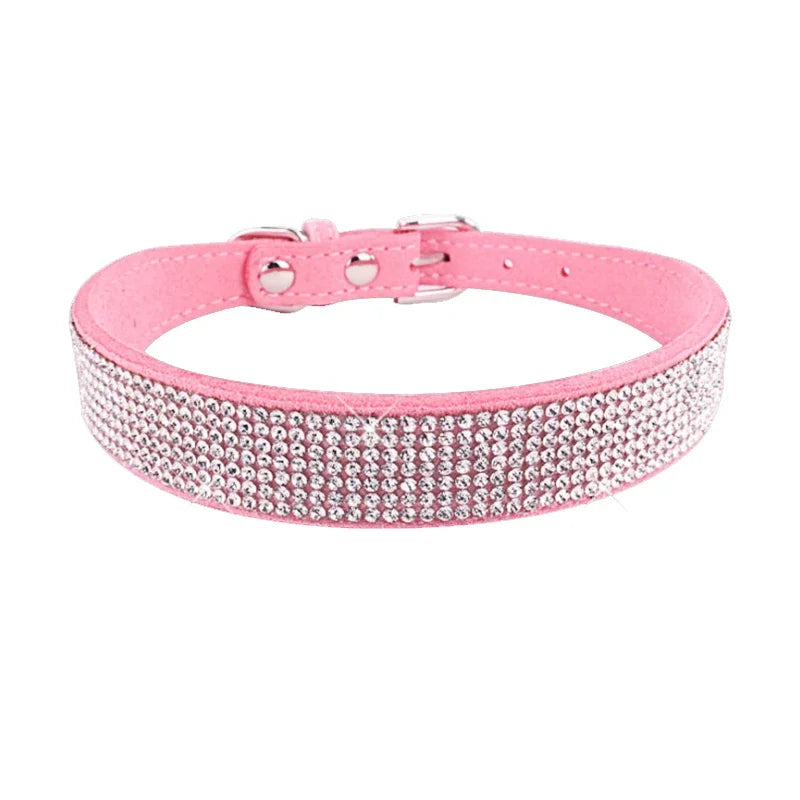 Dog Collar Crystal Glitter Rhinestone Pet Collars Small Medium Dogs