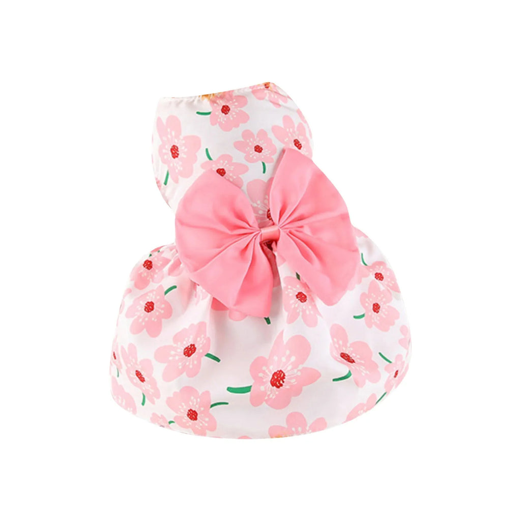 Pet Dress Soft Comfortable Sleeveless Floral Outfit for Cats And Dogs Perfect for Daily Wear Special Occasions Dog Skirts