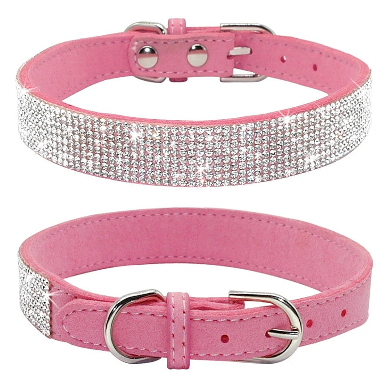 Dog Collar Crystal Glitter Rhinestone Pet Collars Small Medium Dogs