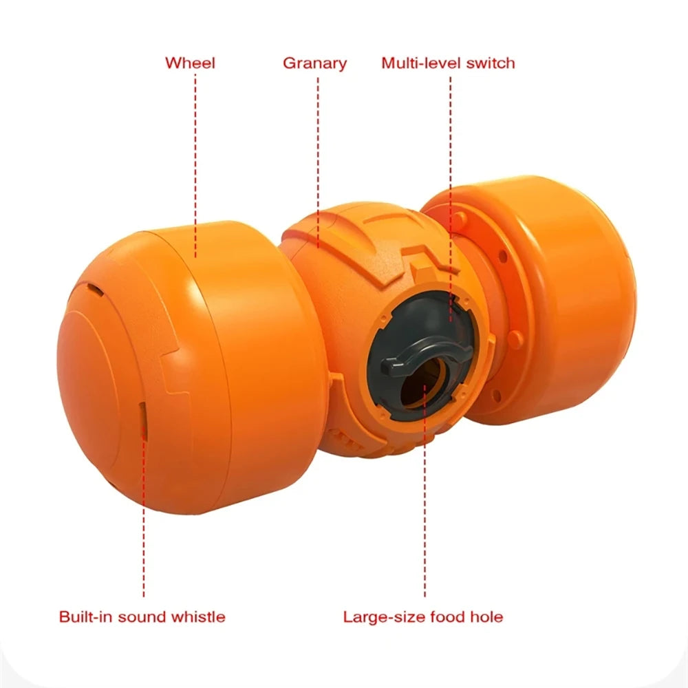 Large Dog Slow Feeder Toy, Adjustable Leaking Food Dispenser, Pulley Ball, Wobble Wag, Chewer, Squeaky, Indestructible, Supplies