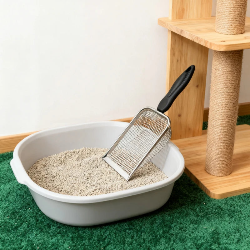 Large Size Cat Litter Scoop Premium Metal Stainless Steel Durable Pet Litter Tool For Sifting Ideal For Cat Owners Daily Use