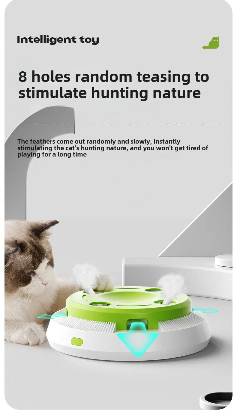 Cat toys Self-Hi Electric Toys Smart Boredom Toys Cat Turntable Into Kittens Automatic Teaser Cat Sticks Pet Supplies